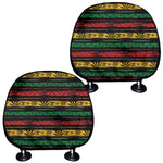 Rastafarian Hemp Pattern Print Car Headrest Covers