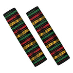 Rastafarian Hemp Pattern Print Car Seat Belt Covers