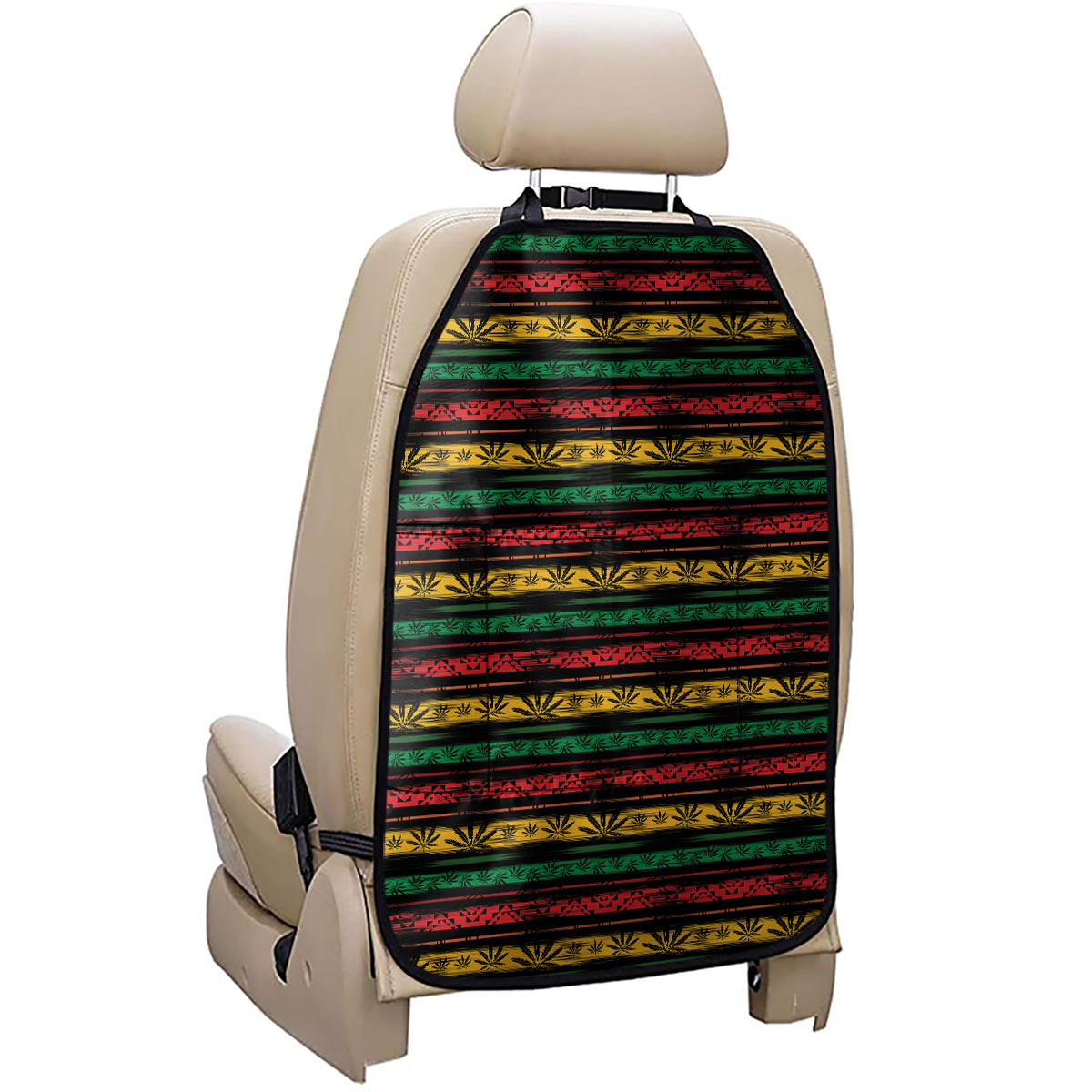 Rastafarian Hemp Pattern Print Car Seat Organizers