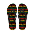 Rastafarian Hemp Pattern Print Flip Flops