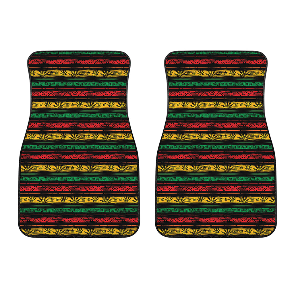 Rastafarian Hemp Pattern Print Front Car Floor Mats