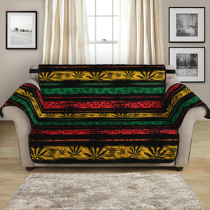 Rastafarian Hemp Pattern Print Loveseat Protector