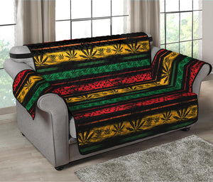 Rastafarian Hemp Pattern Print Loveseat Protector