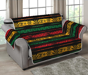 Rastafarian Hemp Pattern Print Loveseat Protector