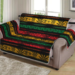 Rastafarian Hemp Pattern Print Loveseat Protector