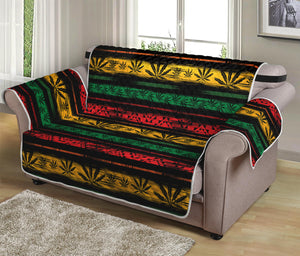 Rastafarian Hemp Pattern Print Loveseat Protector