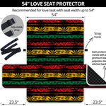 Rastafarian Hemp Pattern Print Loveseat Protector