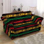 Rastafarian Hemp Pattern Print Loveseat Slipcover