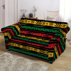 Rastafarian Hemp Pattern Print Loveseat Slipcover