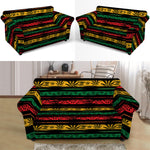 Rastafarian Hemp Pattern Print Loveseat Slipcover