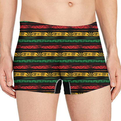 Rastafarian Hemp Pattern Print Men's Boxer Briefs