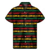 Rastafarian Hemp Pattern Print Men's Short Sleeve Shirt