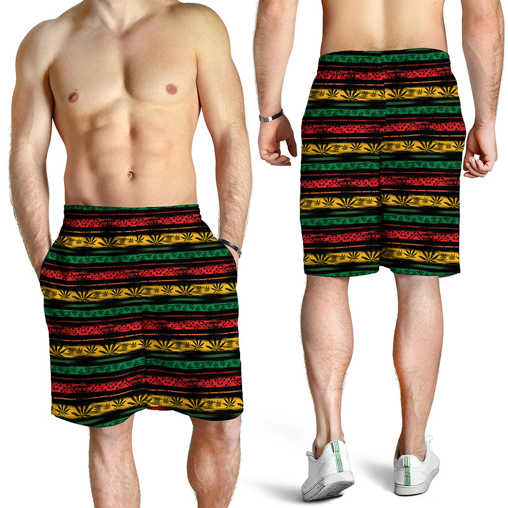 Rastafarian Hemp Pattern Print Men's Shorts