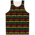 Rastafarian Hemp Pattern Print Men's Tank Top