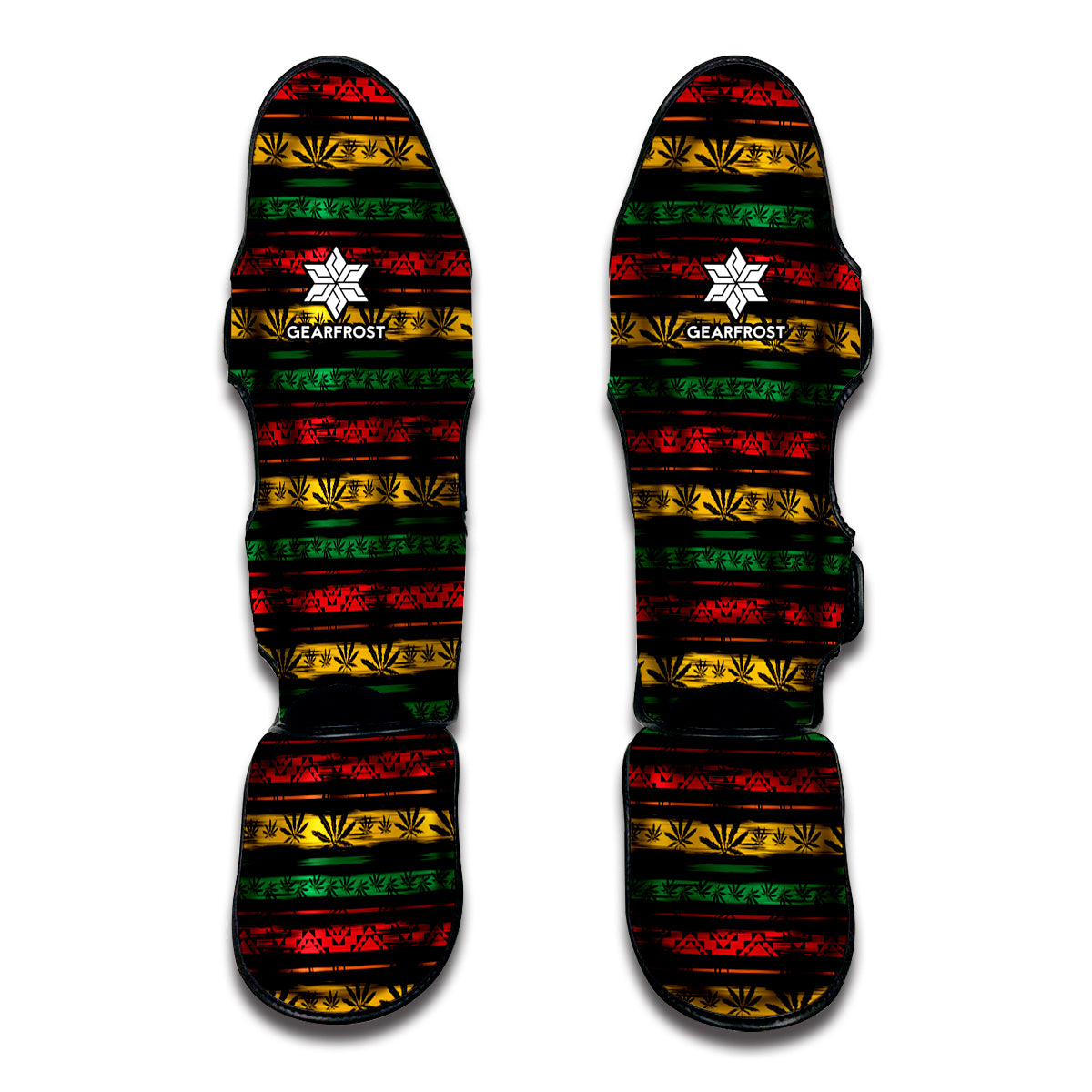 Rastafarian Hemp Pattern Print Muay Thai Shin Guard