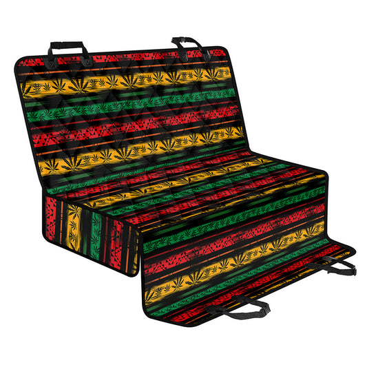 Rastafarian Hemp Pattern Print Pet Car Back Seat Cover