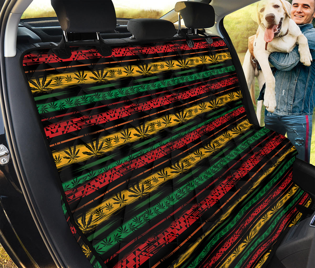 Rastafarian Hemp Pattern Print Pet Car Back Seat Cover