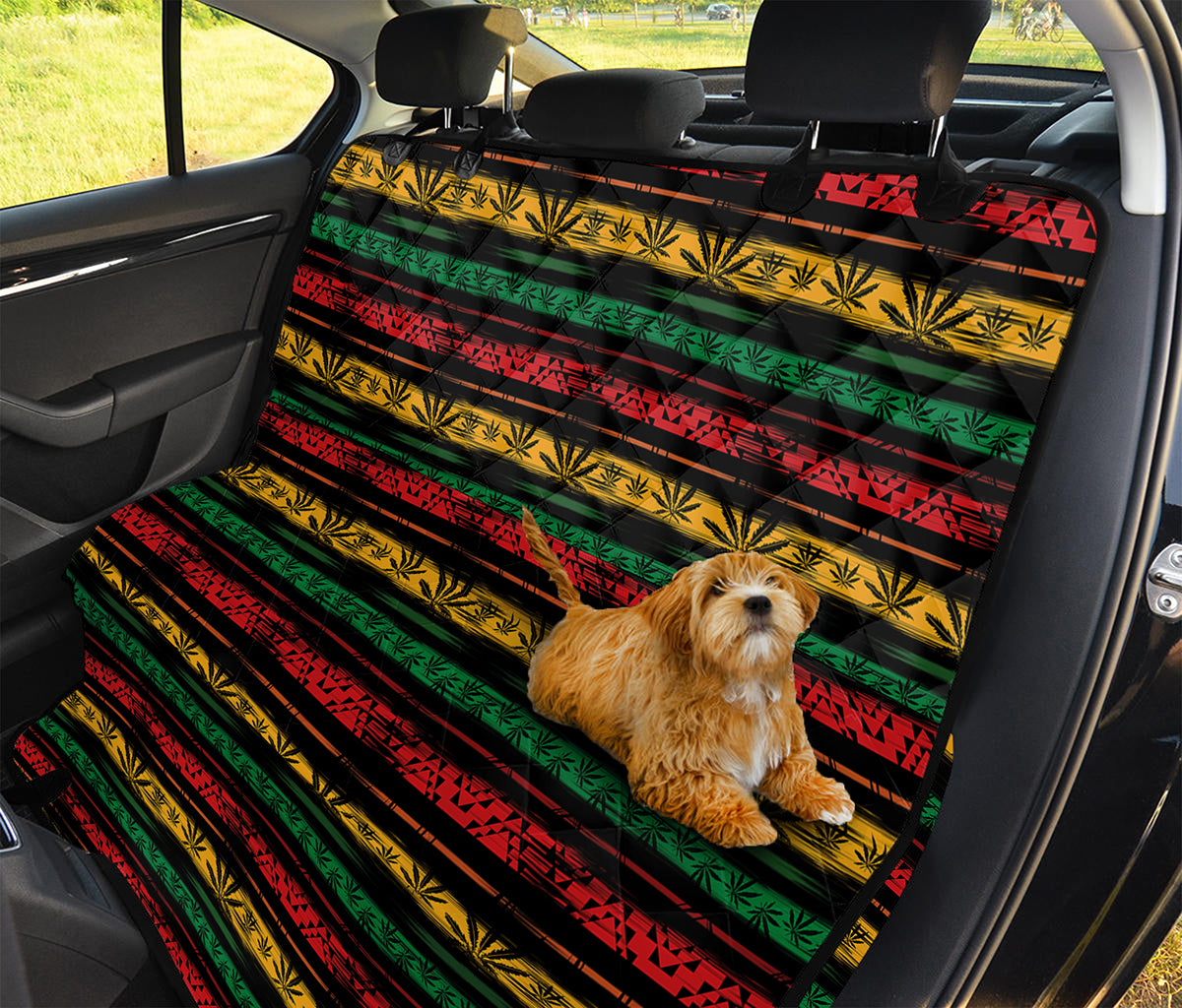 Rastafarian Hemp Pattern Print Pet Car Back Seat Cover