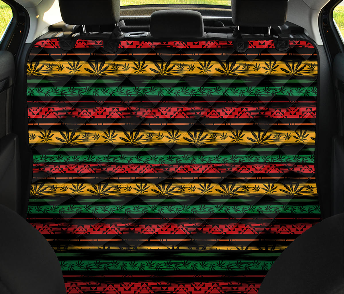 Rastafarian Hemp Pattern Print Pet Car Back Seat Cover