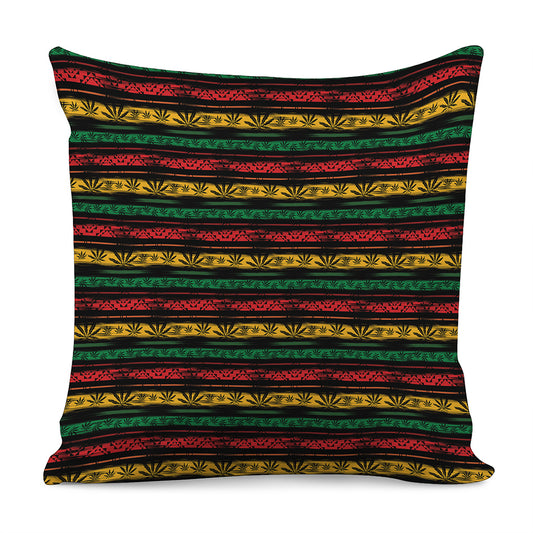 Rastafarian Hemp Pattern Print Pillow Cover