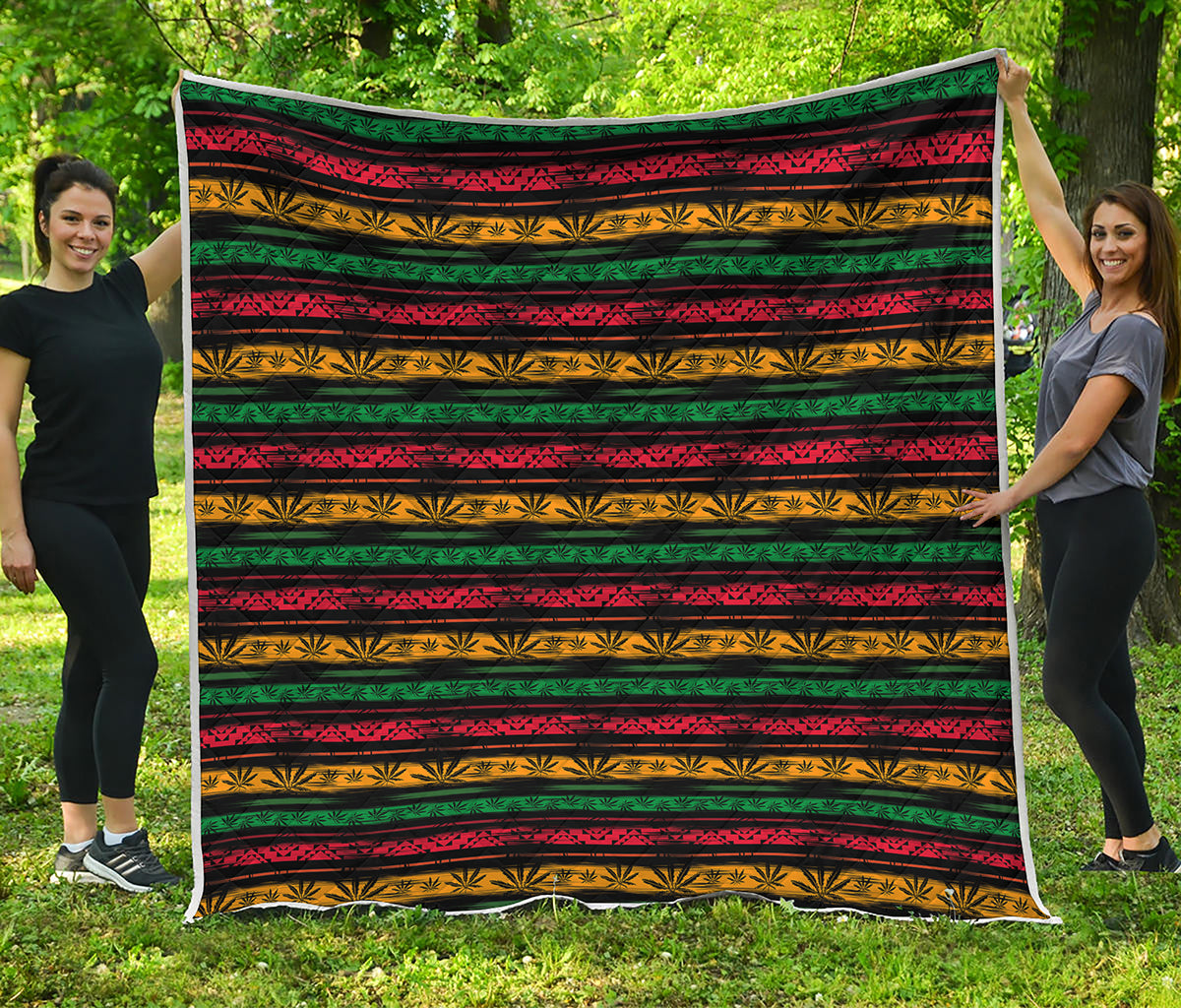 Rastafarian Hemp Pattern Print Quilt