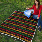 Rastafarian Hemp Pattern Print Quilt