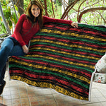 Rastafarian Hemp Pattern Print Quilt