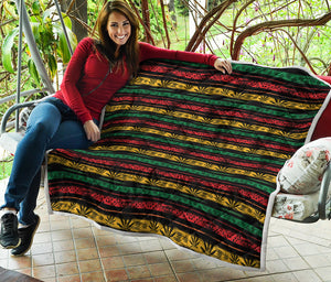 Rastafarian Hemp Pattern Print Quilt