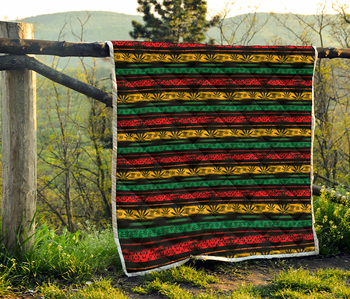 Rastafarian Hemp Pattern Print Quilt