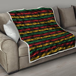 Rastafarian Hemp Pattern Print Quilt