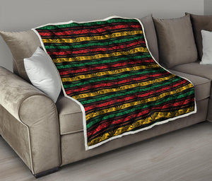 Rastafarian Hemp Pattern Print Quilt