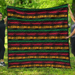 Rastafarian Hemp Pattern Print Quilt