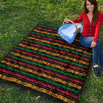 Rastafarian Hemp Pattern Print Quilt