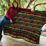 Rastafarian Hemp Pattern Print Quilt