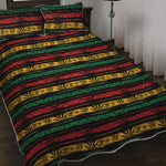 Rastafarian Hemp Pattern Print Quilt Bed Set