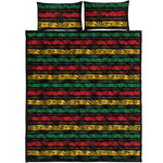 Rastafarian Hemp Pattern Print Quilt Bed Set