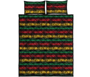 Rastafarian Hemp Pattern Print Quilt Bed Set