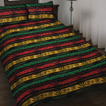 Rastafarian Hemp Pattern Print Quilt Bed Set