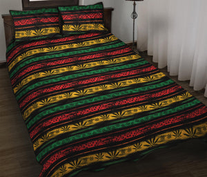 Rastafarian Hemp Pattern Print Quilt Bed Set