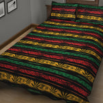 Rastafarian Hemp Pattern Print Quilt Bed Set