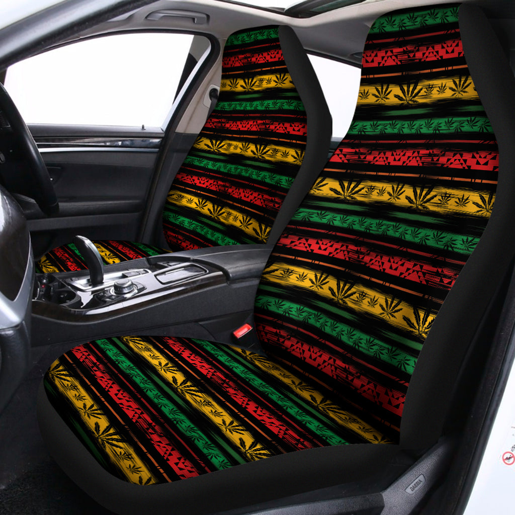 Rastafarian Hemp Pattern Print Universal Fit Car Seat Covers