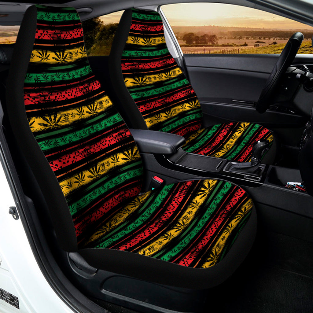 Rastafarian Hemp Pattern Print Universal Fit Car Seat Covers