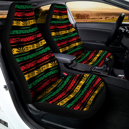 Rastafarian Hemp Pattern Print Universal Fit Car Seat Covers