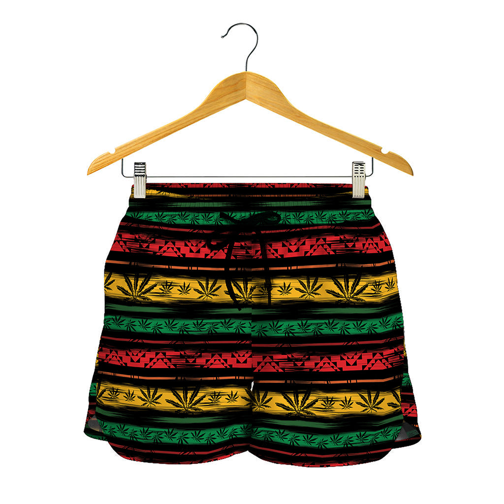 Rastafarian Hemp Pattern Print Women's Shorts