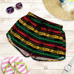 Rastafarian Hemp Pattern Print Women's Shorts