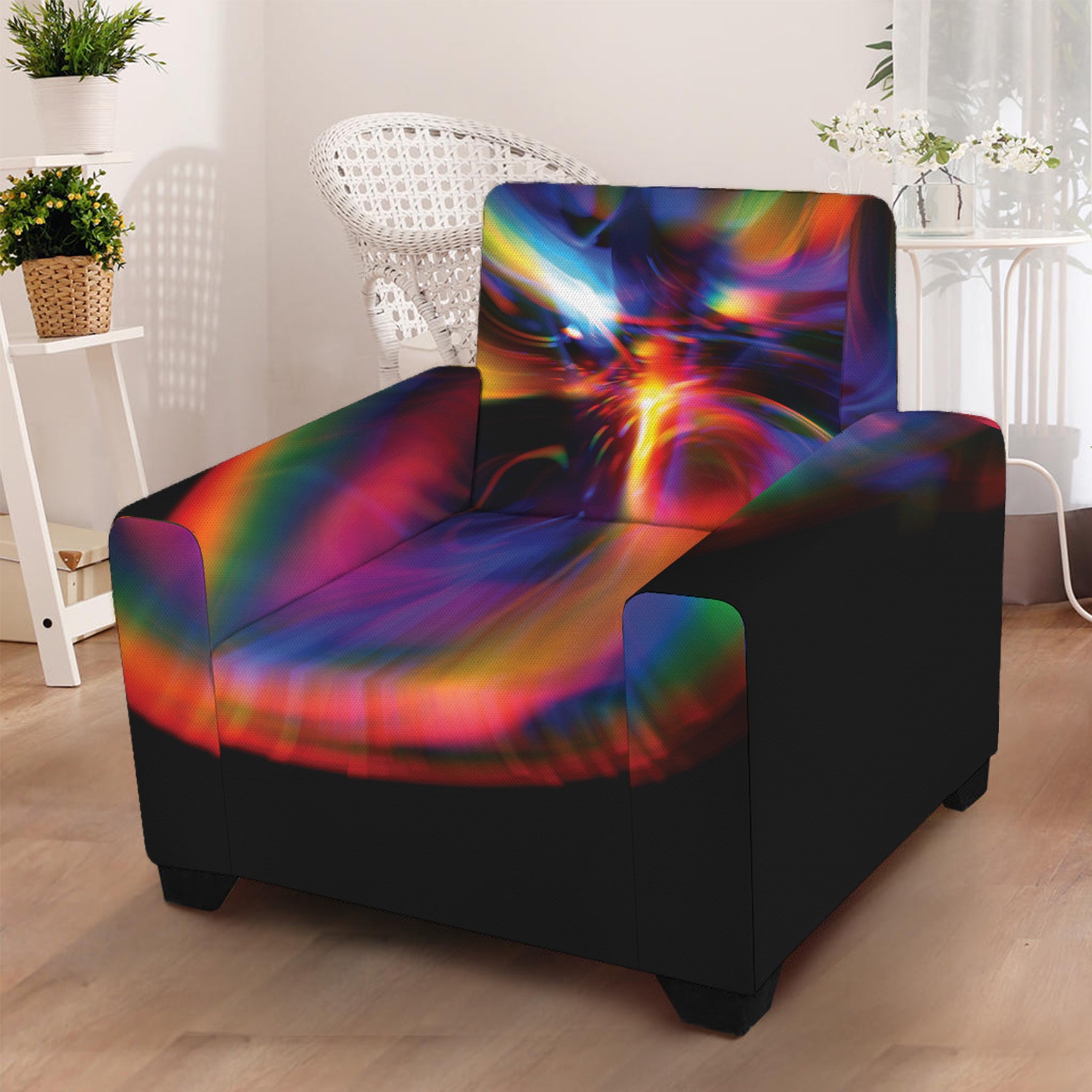 Rave Bubble Print Armchair Slipcover