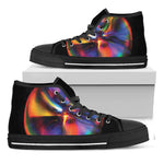 Rave Bubble Print Black High Top Shoes