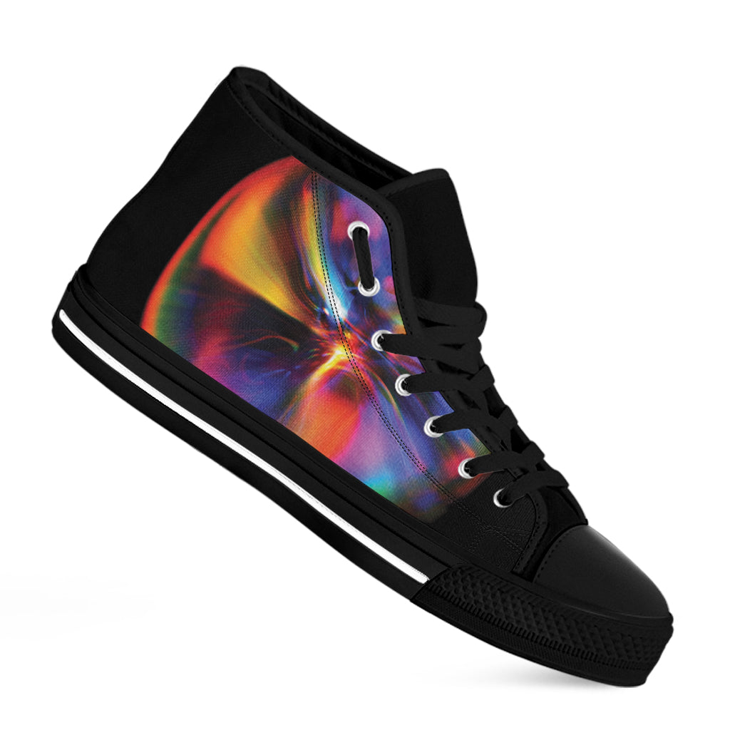 Rave Bubble Print Black High Top Shoes