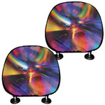 Rave Bubble Print Car Headrest Covers