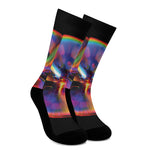 Rave Bubble Print Crew Socks